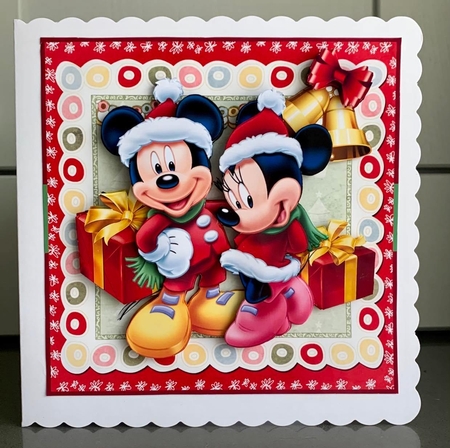 Mickey & Minnie at Christmas by Elaine  Harmer