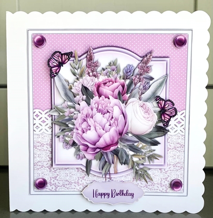 8x8 Mini Kit, Beautiful Lilac Peonys  by Elaine  Harmer