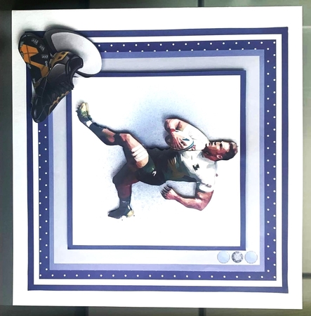 The Rugby Player (7x7 inch square card kit) by Elaine  Harmer