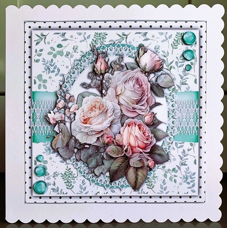 8x8 Mini Kit, Beautiful Vintage Roses by Elaine  Harmer