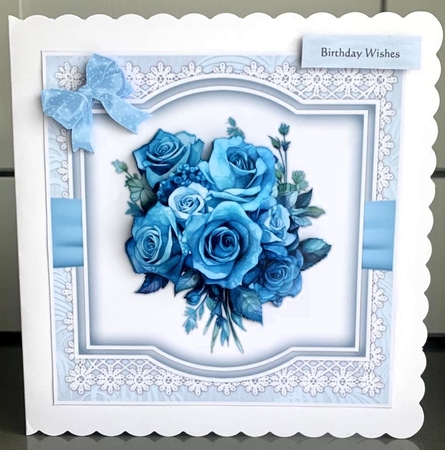 Teal Roses Bouquet Mini Kit by Elaine  Harmer