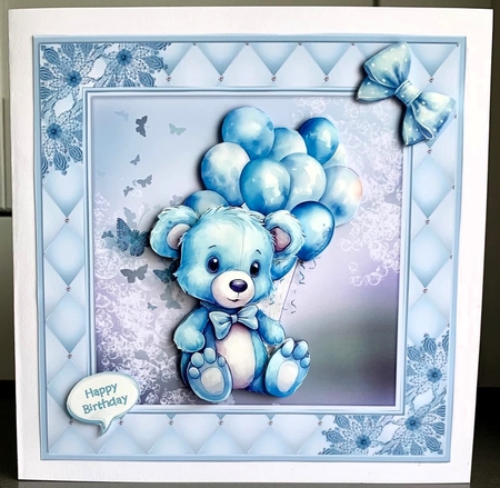 Baby Bear With Balloons Boy (Multi-Use) Mini Kit by Elaine  Harmer