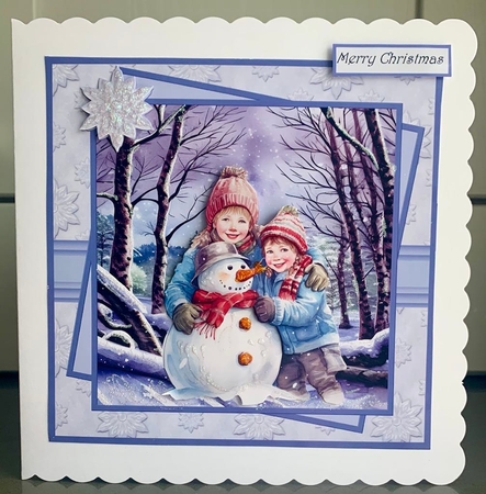 Building the snowman 7x7 by Elaine  Harmer