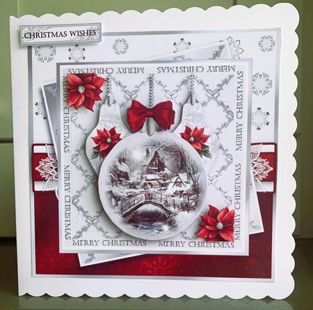 Winter Scene Baubles by Elaine Harmer