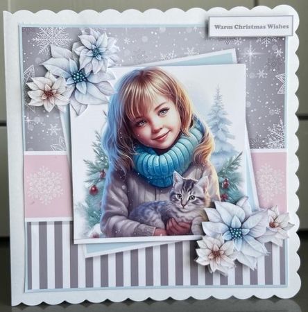 Warm Christmas Wishes Card & Topper Set by Elaine  Harmer