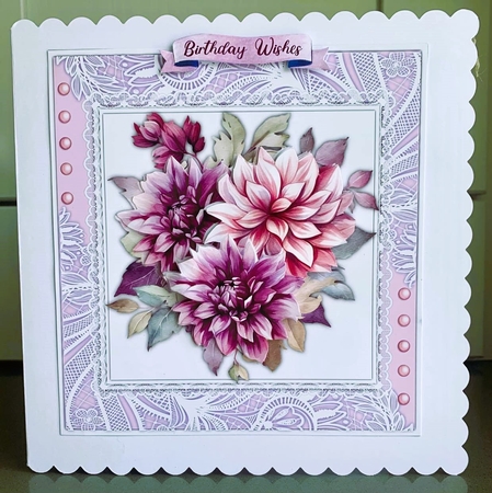 8x8 Mini Kit, Beautiful Lilac Dahlias by Elaine  Harmer