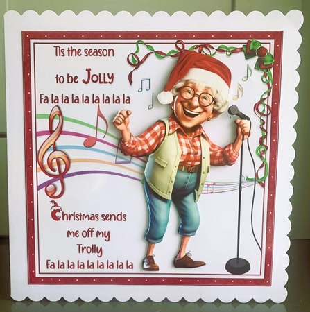 7x7 Christmas karaoke choice of three mini kit by Elaine  Harmer