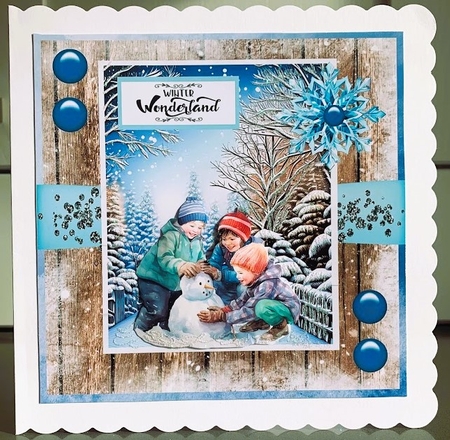 Grandchildren christmas blue by Elaine  Harmer