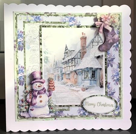 Festive Winter 6: Snowy Village Street Scenes 7 x 7 Card Mini Kit, 8 Sheets by Elaine  Harmer