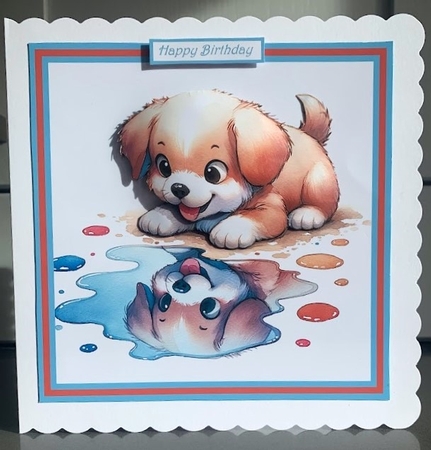 Hello puppy friend 7x7 by Elaine  Harmer