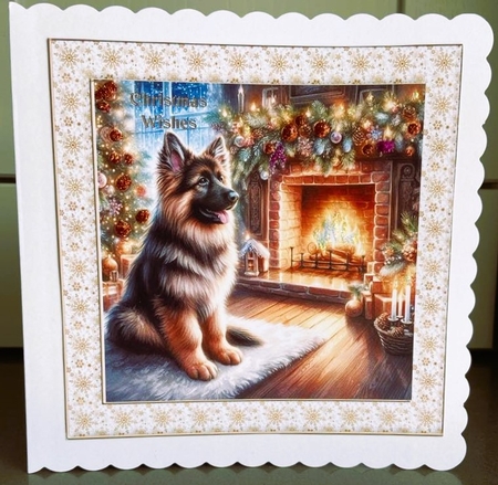 Christmas Fireside Pups 10 by Elaine  Harmer