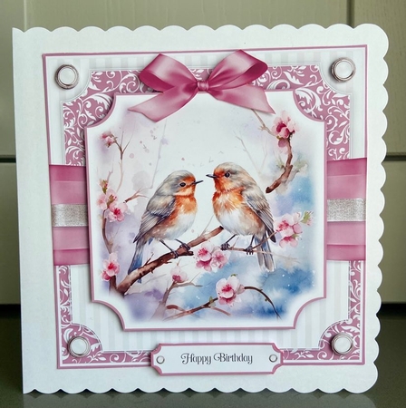 Robins and Cherry Blossom No.4 by Elaine  Harmer