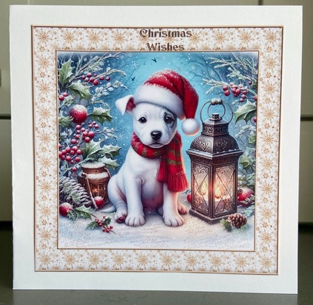 Christmas Lantern Pups 9 by Elaine Harmer