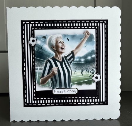 Football Birthday Newcastle United lady by Elaine  Harmer