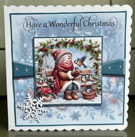 Winter Bird Lady by Elaine Harmer