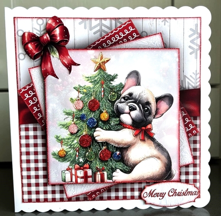 Christmas Puppy Mini Kit 7X7 by Elaine  Harmer