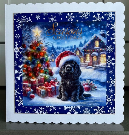 Christmas Tree Pups 2 by Elaine Harmer