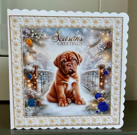  Christmas Snow Bridge Pups 15 by Elaine  Harmer