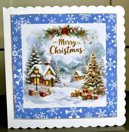 10 8x8 Christmas Scenes card fronts pack 1 by Elaine  Harmer