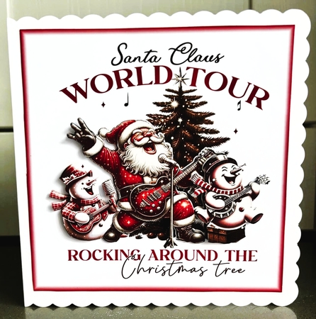 Santa World Tour 7 x 7 Card by Elaine  Harmer