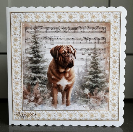 Vintage Music Christmas Dogs 1 by Elaine  Harmer