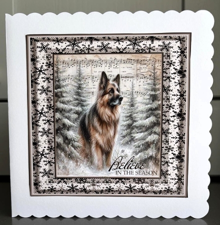 Vintage Music Christmas Dogs  16 by Elaine  Harmer