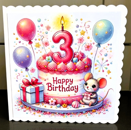 Birthday Cake for Girl 1-9 Year by Elaine  Harmer