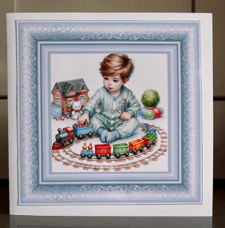 x4 Baby Boy in Pjs 2 - Illustrations for Cardmakers & Designers   by Elaine  Harmer