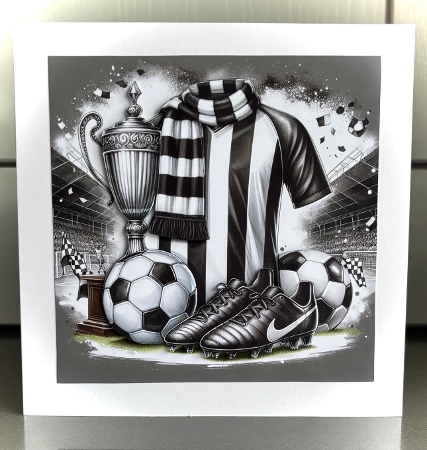 x4 Football Supporter Black & White - Illustrations for Cardmakers & Designers   by Elaine  Harmer