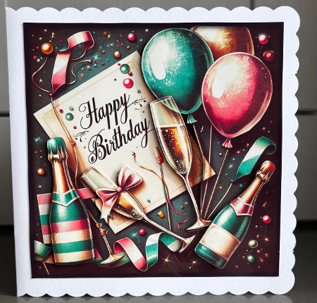 Vintage Birthday Quick Card by Elaine  Harmer