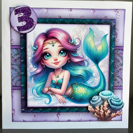 Mermazing Birthday Ages 1-10 Mini Kit 7X7 by Elaine  Harmer