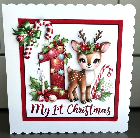 7x7 Babys first Christmas choice of four mini kit by Elaine  Harmer
