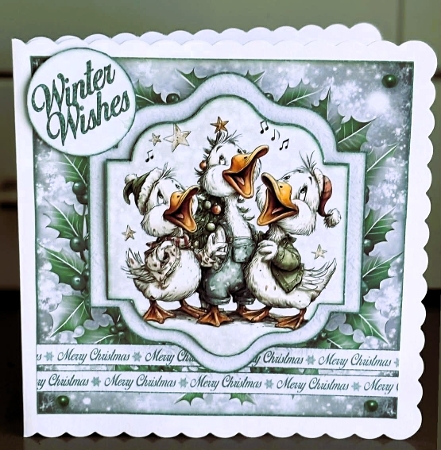 Winter Ducks Mini Kit 7X7 by Elaine Harmer