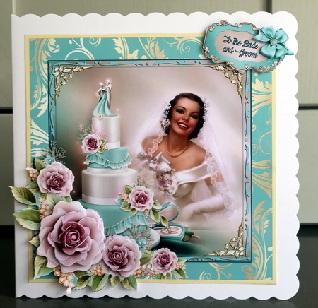 Wedding Cake Celebration 8x8 by Elaine Harmer