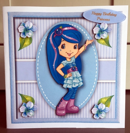 Beautiful Girl In Blue Dress by Elaine  Harmer