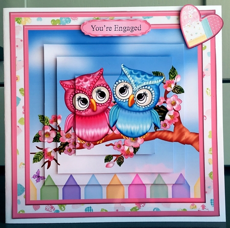 Sweet owl couple mini kit & pyramage by Elaine  Harmer