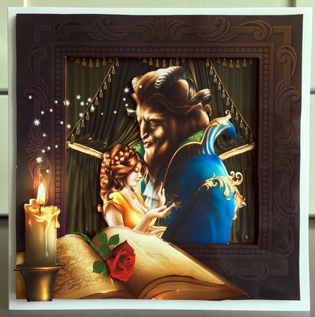 Fairy Tales - The Enchanted Rose - Tale As Old As Time 19 - Special 3D Decoupage + Insert & Tag by Elaine  Harmer