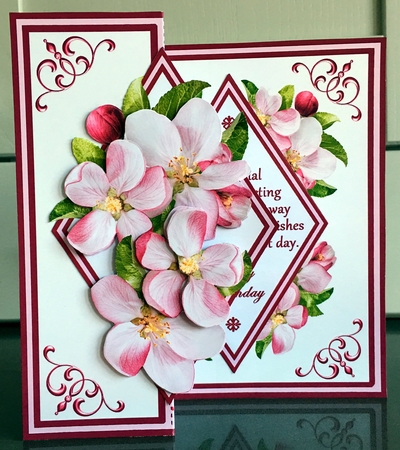 Diamond fold back - Cherry Blossom by Elaine  Harmer