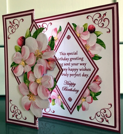 Diamond fold back - Cherry Blossom by Elaine  Harmer