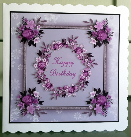 Posies of Love Floral Card - Orchid by Elaine  Harmer