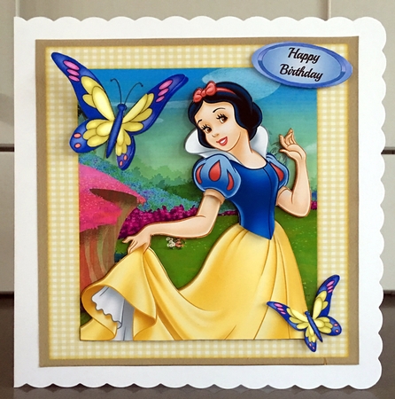 Snow White With Butterflies 8x8 Mini Kit by Elaine  Harmer