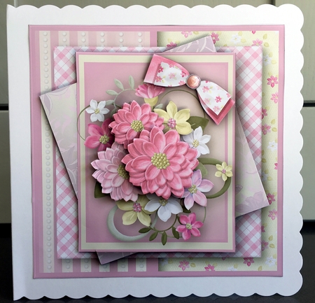 Pretty Pink Posy - Multi-Layer Card Mini Kit by Elaine  Harmer