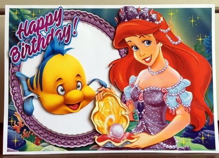 Princess of the sea with flounder the fish A5 by Elaine  Harmer