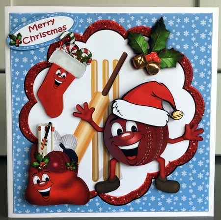 8x8 lauging because its Christmas Cricket mini kit by Elaine  Harmer