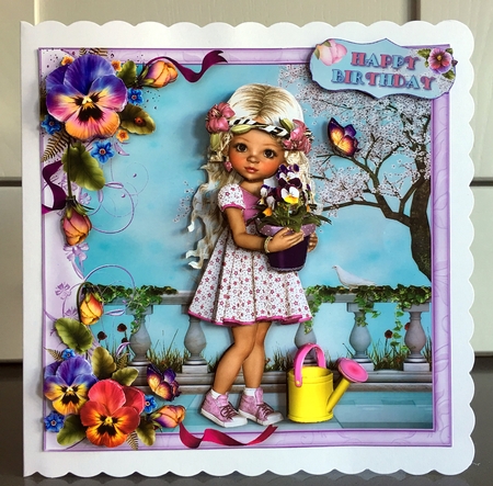 Sweet Little Pansy Mini Kit  by Elaine  Harmer