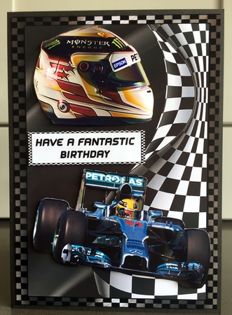 Formula 1 Mercedes Lewis Hamilton by Elaine  Harmer