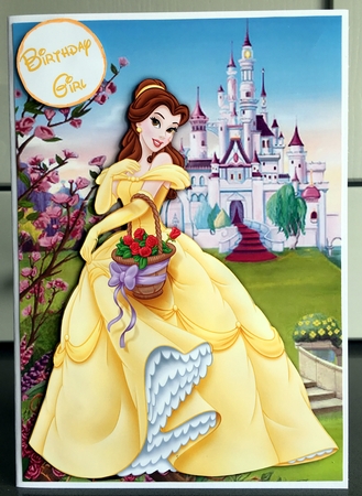Belle Beauty And The Beast A5 Decoupage by Elaine  Harmer