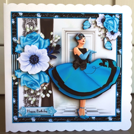 Beauty in Blue Card Front Kit by Elaine  Harmer