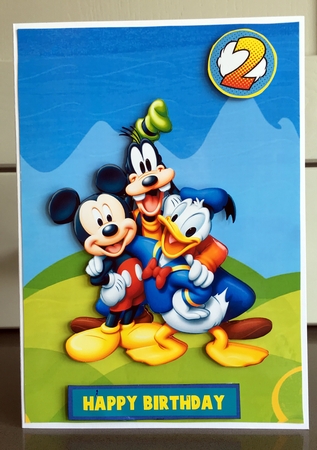 Mickey Mouse and Friends 1 A5 Decoupage by Elaine  Harmer
