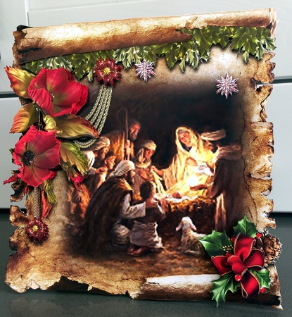 Nativity Scrolls 6 by Elaine Harmer